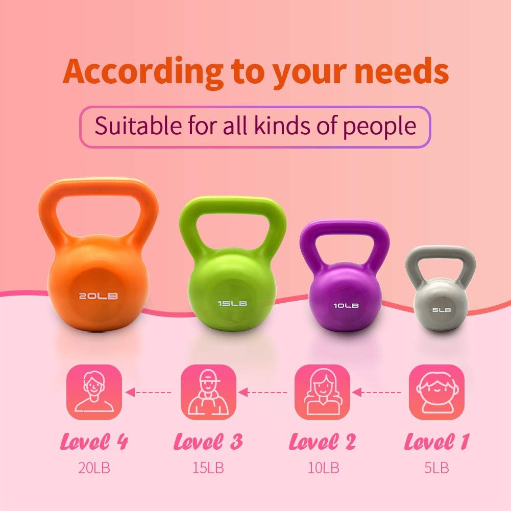 FlexGymPro™ 20lbs Kettlebell Set