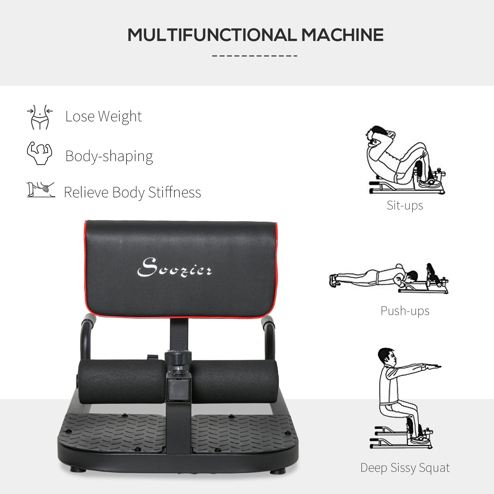FlexGymPro™ Padded Push Up Sit Up Squat Machine