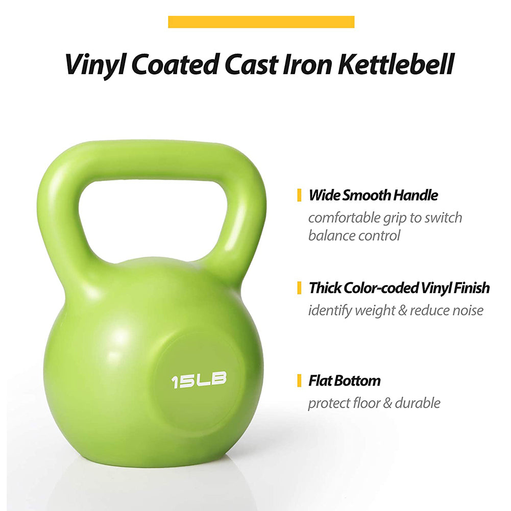 FlexGymPro™ 15lbs Kettlebell Set